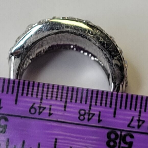 Fashion Crystal Aurora Borealis Ring Size 8 - Picture 6 of 10
